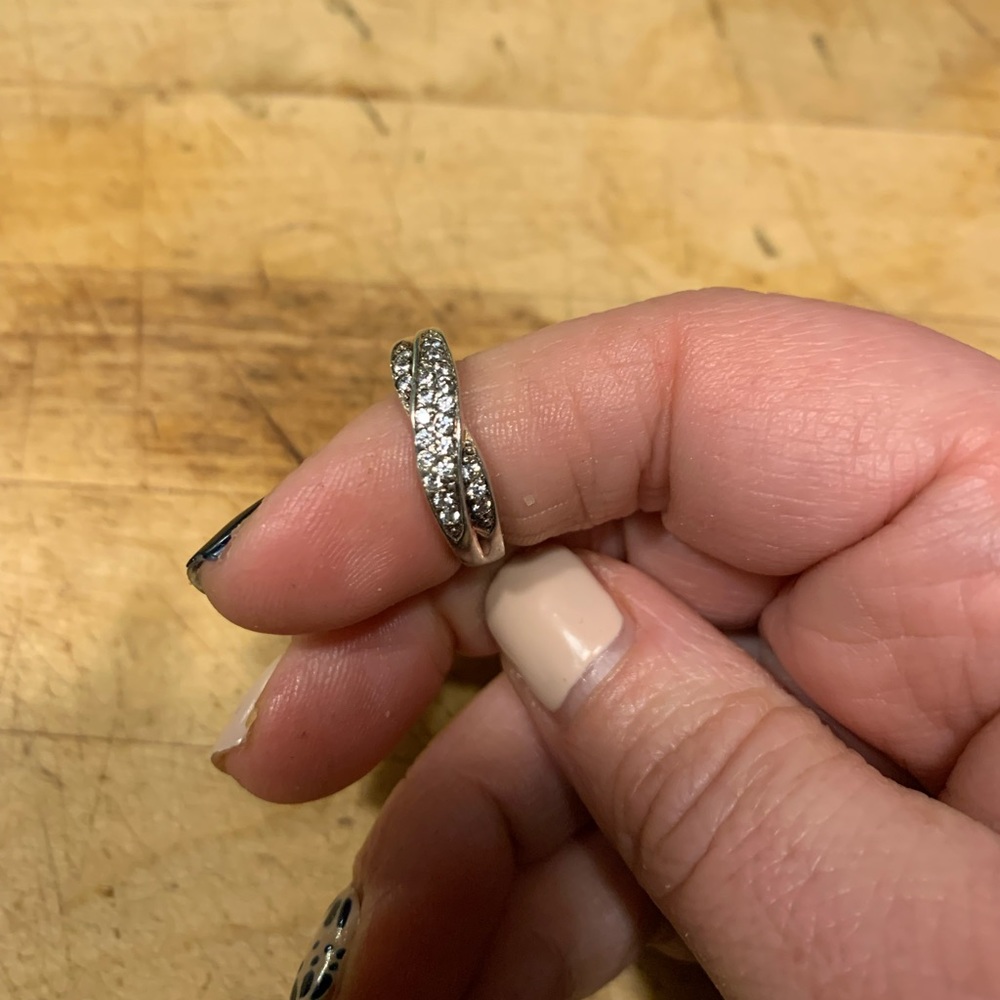 Simply Beautiful Serling Silver and CZ Ring. The perfect wedding band! - Picture 15 of 16